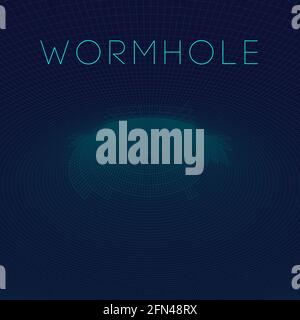 Abstract wireframe wormhole 3d Vector 3d illustration. Vector abstract line vector background. Stock Vector