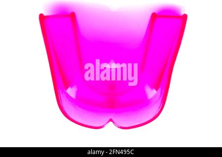 Giddaa Boil Bite Custom Fit Mouth Guard colorful mouth guard on white background Stock Photo