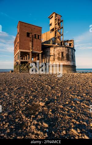 Cooling, May 11th 2021: The Grain Tower Battery off the Isle of Grain on the Hoo Peninsula, Kent Stock Photo
