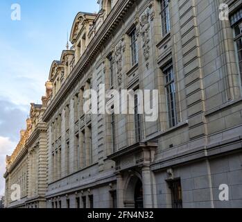 The historic building of Sorbonne University (Sorbonne Université), a public research university in Paris, France. Stock Photo