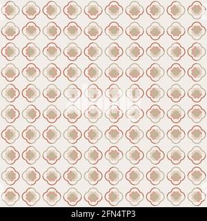 A simple classic quatrefoil shapes vector pattern Stock Vector