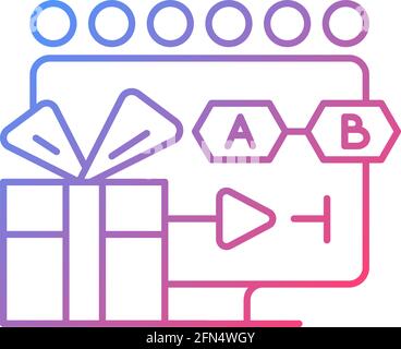 TV shows streaming gradient linear vector icon Stock Vector