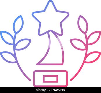 Award-winning content gradient linear vector icon Stock Vector