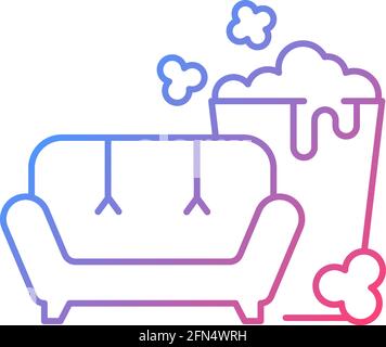 TV series streaming gradient linear vector icon Stock Vector