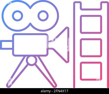 Retro channel gradient linear vector icon Stock Vector