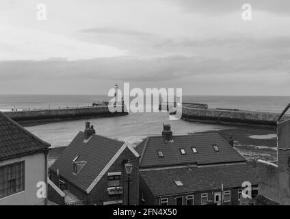 Whitby, North Yorkshire, England, View From the 199 Steps Stock Photo