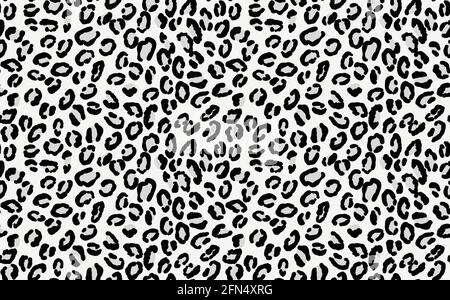 Abstract modern leopard seamless pattern. Animals trendy background. Grey and black decorative vector stock illustration for print, card, postcard Stock Vector