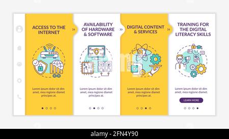 Digital inclusion onboarding vector template Stock Vector