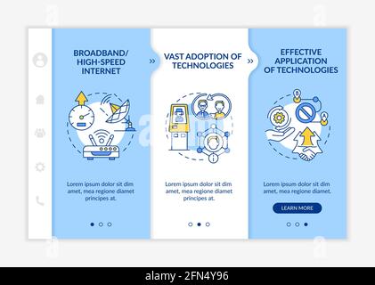 Successful digital inclusion preconditions onboarding vector template Stock Vector