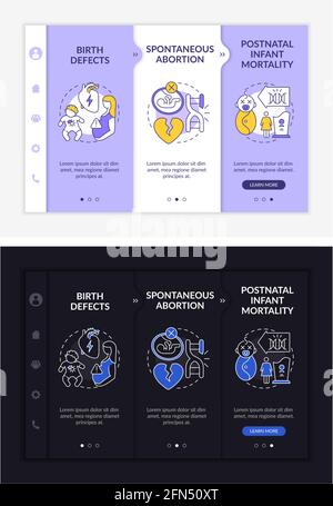 Genetic defects results onboarding vector template Stock Vector