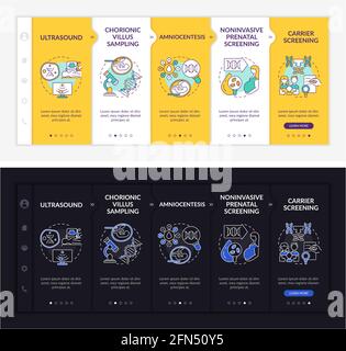 Genetic diseases diagnostics onboarding vector template Stock Vector