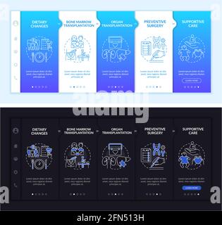 Genetic diseases treatment onboarding vector template Stock Vector