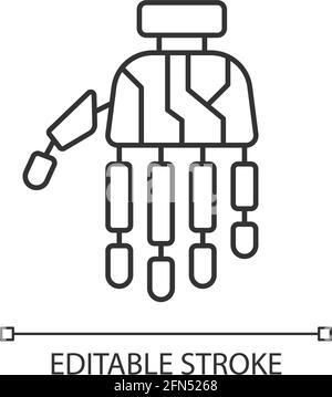 Bionic limb black glyph icon Stock Vector