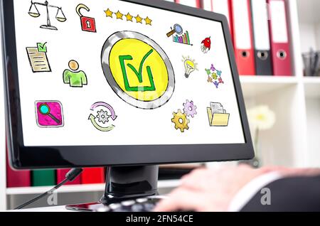 Validation concept shown on a computer screen Stock Photo