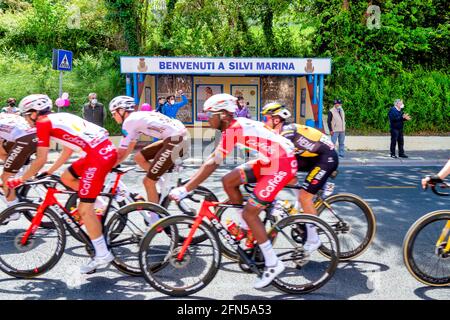 14 May 2021, Silvi Marina Italy - Stage of the 'Giro d'Italia' cycling race Stock Photo