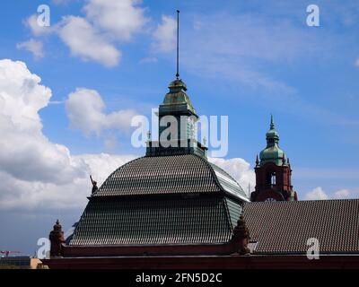 Detailed view of Wiesbaden Hauptbahnhof (Hesse, Federal Republic of Germany) Stock Photo