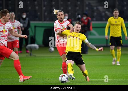 Marco REUS (Borussia Dortmund), action, duels versus Kevin KAMPL (L), 78th DFB Pokal Final, RB Leipzig (L) - Borussia Dortmund (DO) 1-4 in the Olympiastadion in Berlin/Germany on 13.05.2021. ## DFL/DFB regulations prohibit any use of photographs as image sequences and/or quasi-video ## | usage worldwide