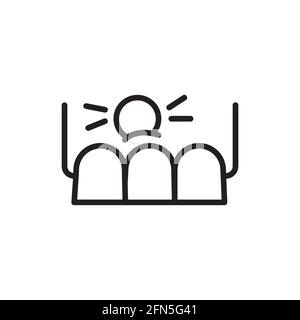 Inflammation teeth and gum color line icon. Isolated vector element. Outline pictogram for web page, mobile app, promo Stock Vector
