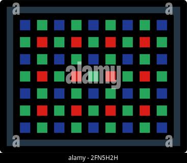 Icon Of Photo Camera Sensor. Editable Bold Outline With Color Fill Design. Vector Illustration. Stock Vector