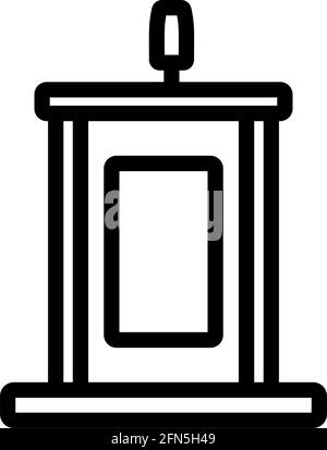 Witness Stand Icon. Editable Bold Outline Design. Vector Illustration. Stock Vector