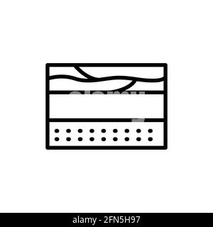 Soil layers color line icon. Isolated vector element. Outline pictogram for web page, mobile app, promo Stock Vector