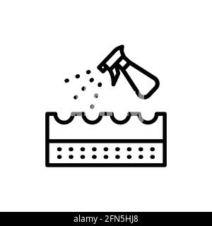 Splashing soil color line icon. Isolated vector element. Outline pictogram for web page, mobile app, promo Stock Vector
