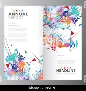Annual business report brochure layout template Stock Vector