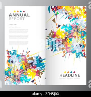 Annual business report brochure layout template Stock Vector