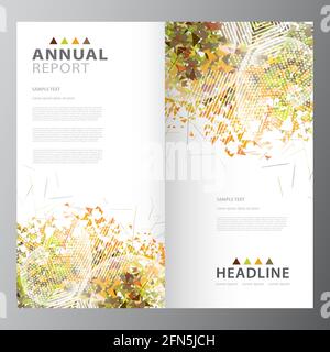 Annual business report brochure layout template Stock Vector