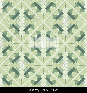 Seamless repeating pattern. Tiles in dimmed shades of green. Stock Vector