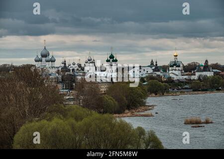 View of the Kremlin in Rostov from the bell tower of the Spaso-Yakovlevsky monastery Stock Photo