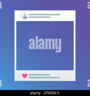 Social media mobile app page template. Minimal design. Vector. Stock Vector