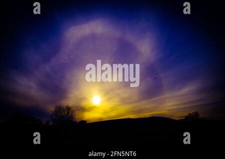 spring sunset's : "cazando " hermosos atardeceres en la primavera Stock Photo