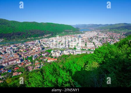 Piatra Neamt city in summer. Romania, travel destination Stock Photo