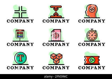 Conceptual Vector Logo Company Business Illustration Design Set eps10 perfect for any purposes Stock Vector