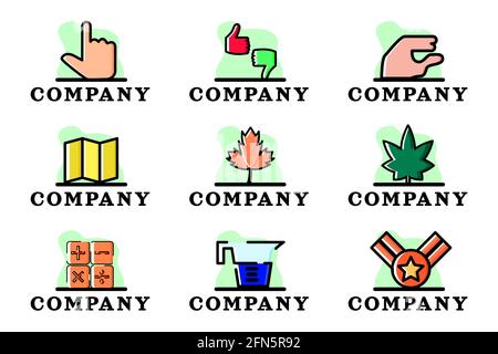 Set of Company Business Logo Design Illustration Vector eps10 great for any purposes Stock Vector