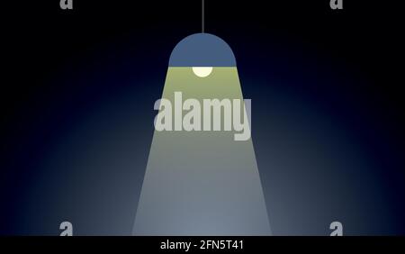 Black ceiling lamp hanging. Vector illustration EPS 10 Stock Vector