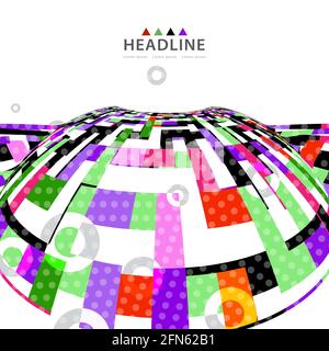 Brochure header colorful layout background template Stock Vector