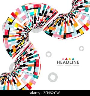 Brochure header colorful layout background template Stock Vector