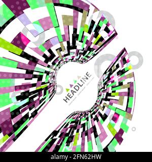 Brochure header colorful layout background template Stock Vector