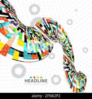 Brochure header colorful layout background template Stock Vector