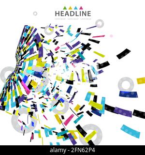 Brochure header colorful layout background template Stock Vector