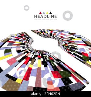 Brochure header colorful layout background template Stock Vector
