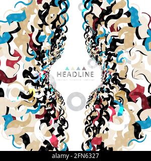 Brochure header colorful layout background template Stock Vector