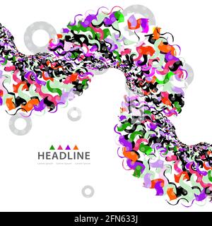 Brochure header colorful layout background template Stock Vector