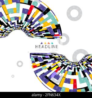 Brochure header colorful layout background template Stock Vector