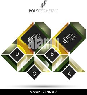 Business infographic template for interactive data communication Stock Vector