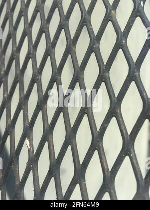 Architecture al background. Grid. metallic fence Stock Photo
