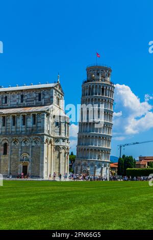 Various views of the Leaning Tower Stock Photo