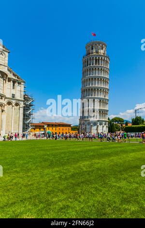 Various views of the Leaning Tower Stock Photo